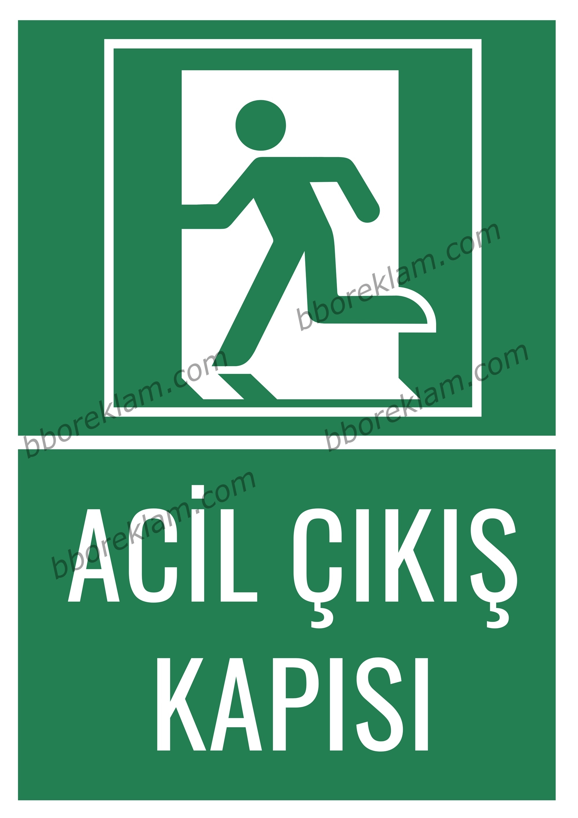 ’’ACİL ÇIKIŞ KAPISI Sol ’’ Yangın Acil Uyarı Levhası