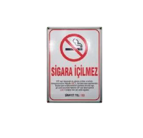 Sigara İçilmez Panosu Alüminyum Çerçeve