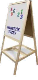 Ahşap Ayaklı Çift Taraflı Abaküs + Manyetik Yazı Tahtası