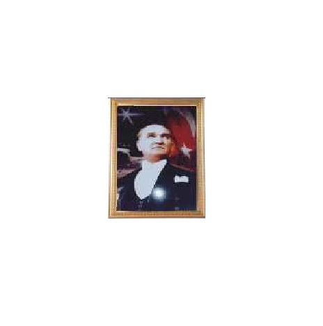 Metal ve Ahşap Atatürk Çerçevesi