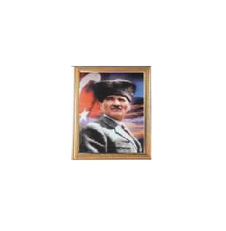 Metal ve Ahşap Atatürk Çerçevesi