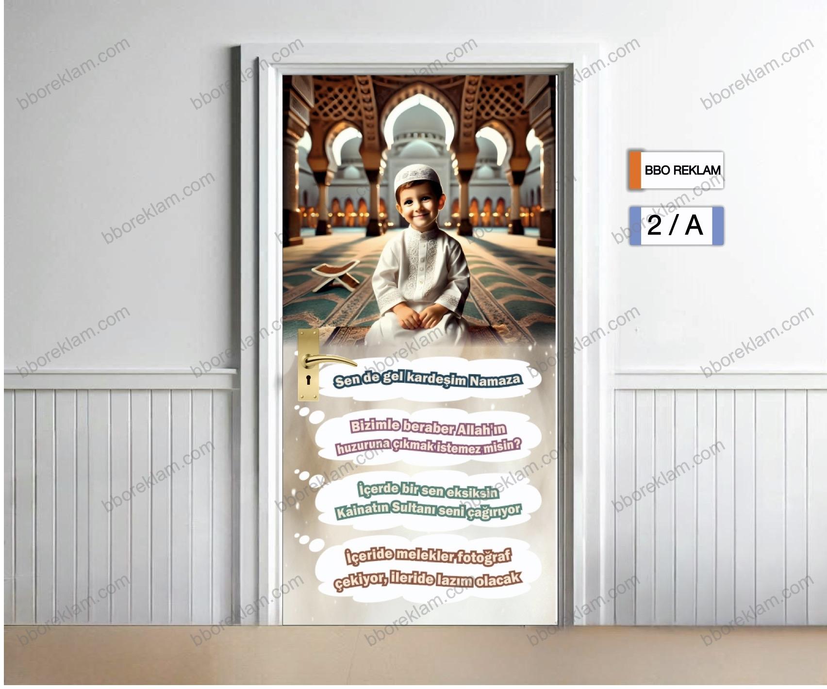 Namaza Davet İmam Hatip Okulları Kapı Giydirmesi