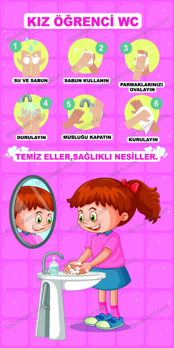 İlköğretim Kız Öğrenci Lavabo Wc Kapı Giydirmesi