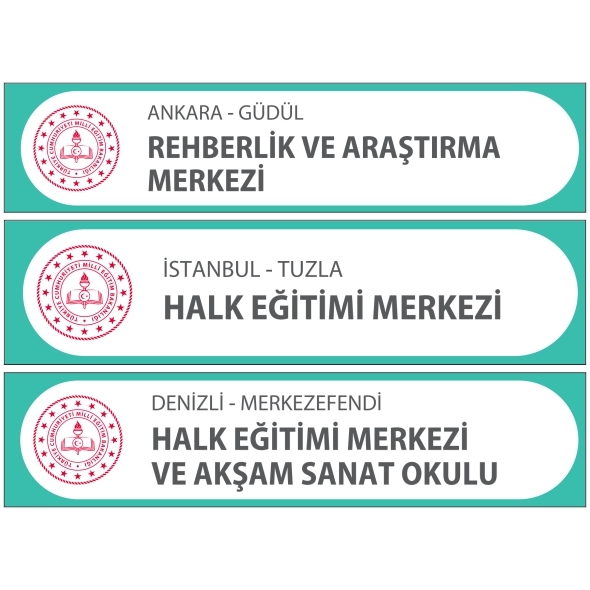 M.E.B. Bağlı Kurumlar Tabelaları