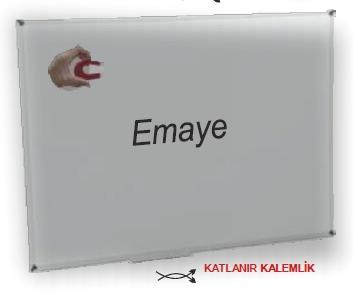 Duvara Monte Emaye Yazı Tahtası