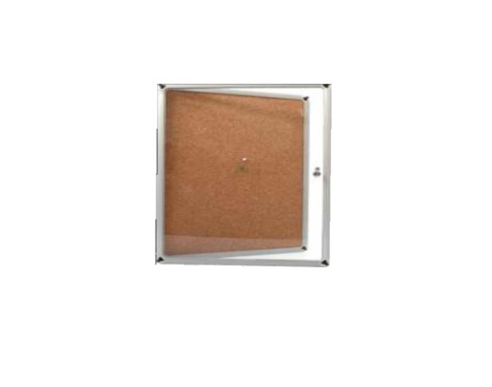 İnce Çerçeve Kapaklı Camekanlı Mantar Pano