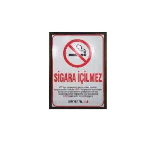 Sigara İçilmez Panosu MDF Çerçeve