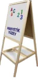 Ahşap Ayaklı Çift Taraflı Abaküs + Manyetik Yazı Tahtası