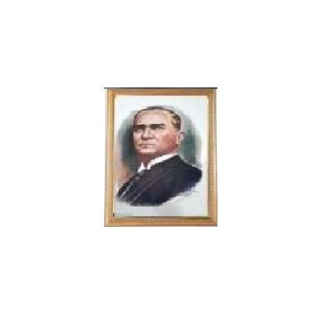 Metal ve Ahşap Atatürk Çerçevesi
