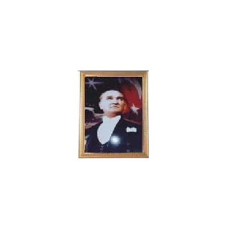 Metal ve Ahşap Atatürk Çerçevesi