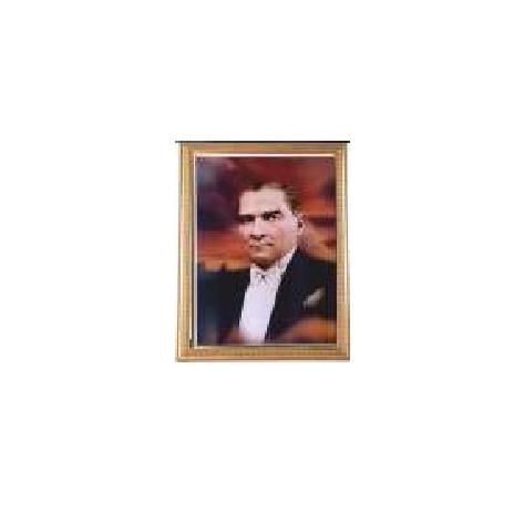Metal ve Ahşap Atatürk Çerçevesi
