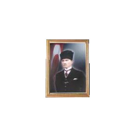 Metal ve Ahşap Atatürk Çerçevesi