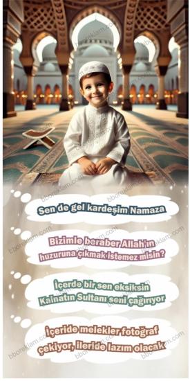 Namaza Davet İmam Hatip Okulları Kapı Giydirmesi