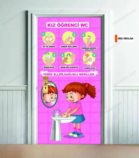 İlköğretim Kız Öğrenci Lavabo Wc Kapı Giydirmesi