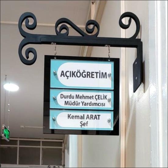 Pleksi Kapı İsimliği Askılı