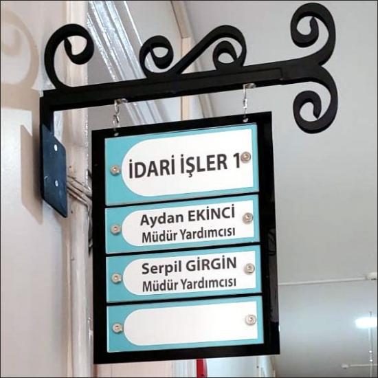 Pleksi Kapı İsimliği Askılı