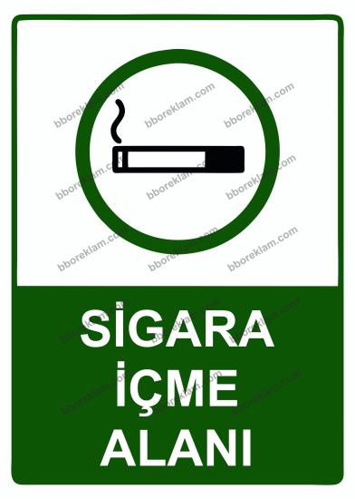 Sigara İçme Alanı Uyarı Levhası