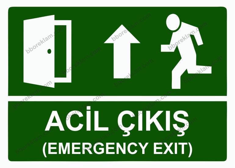 Acil Çıkış Uyarı Levhası