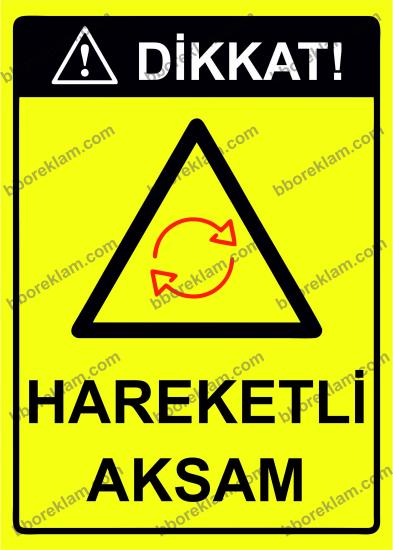 Dikkat! Hareketli Aksam Uyarı Levhası
