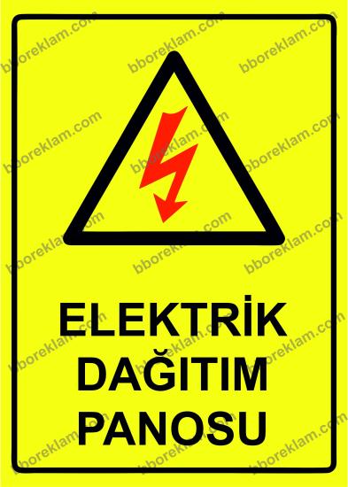 Elektrik Dağıtım Panosu Uyarı Levhası