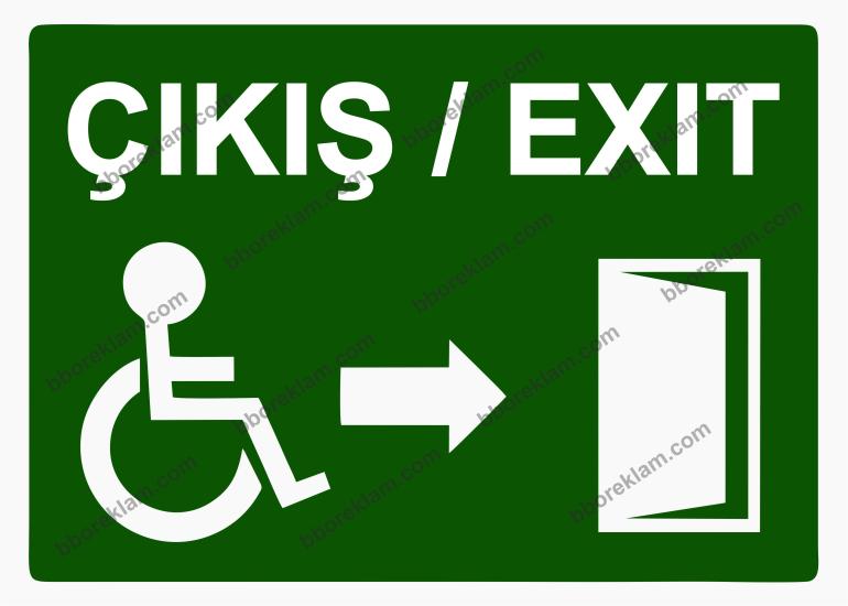 Çıkış Exıt Uyarı Levhası