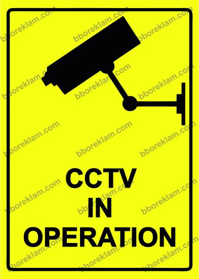 CCTV In Operatıon Uyarı Levhası