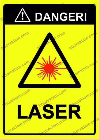DANGER! LASER Uyarı Levhası