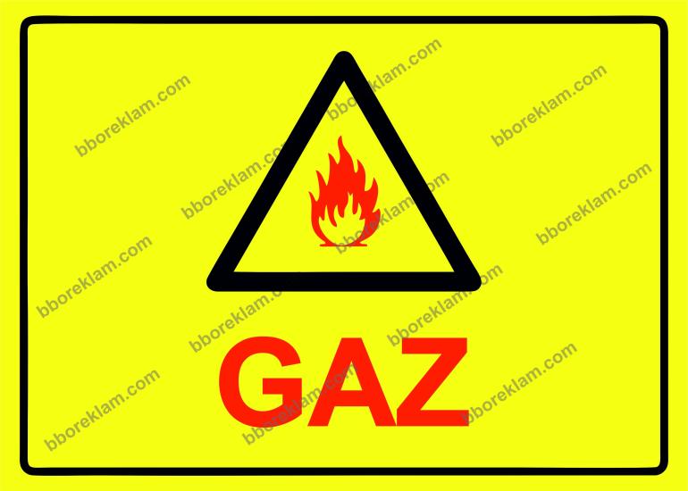 Gaz Uyarı Levhası