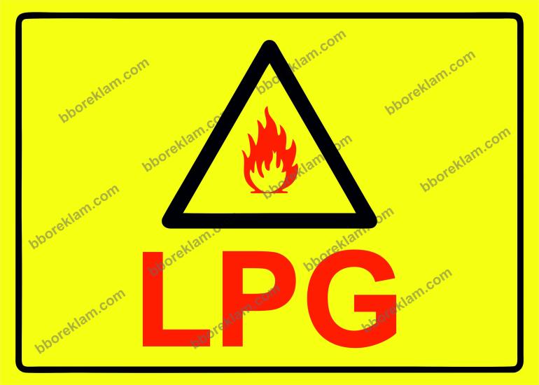 LPG  Uyarı Levhası