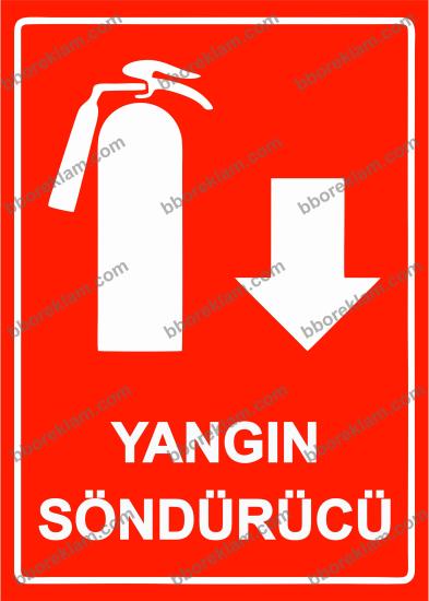 Yangın Söndürücü Uyarı Levhası