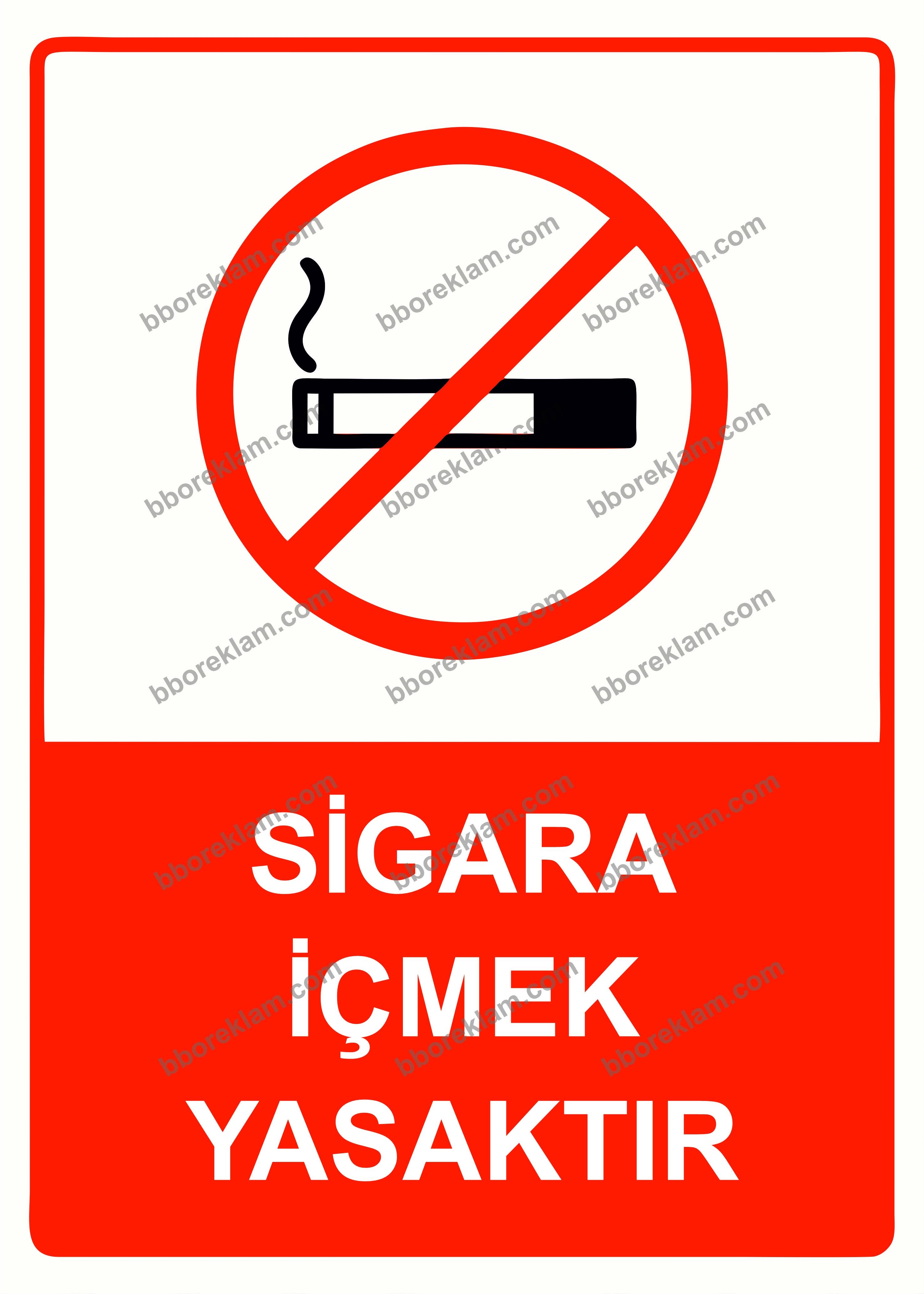 Sigara İçmek Yasaktır Uyarı Levhası
