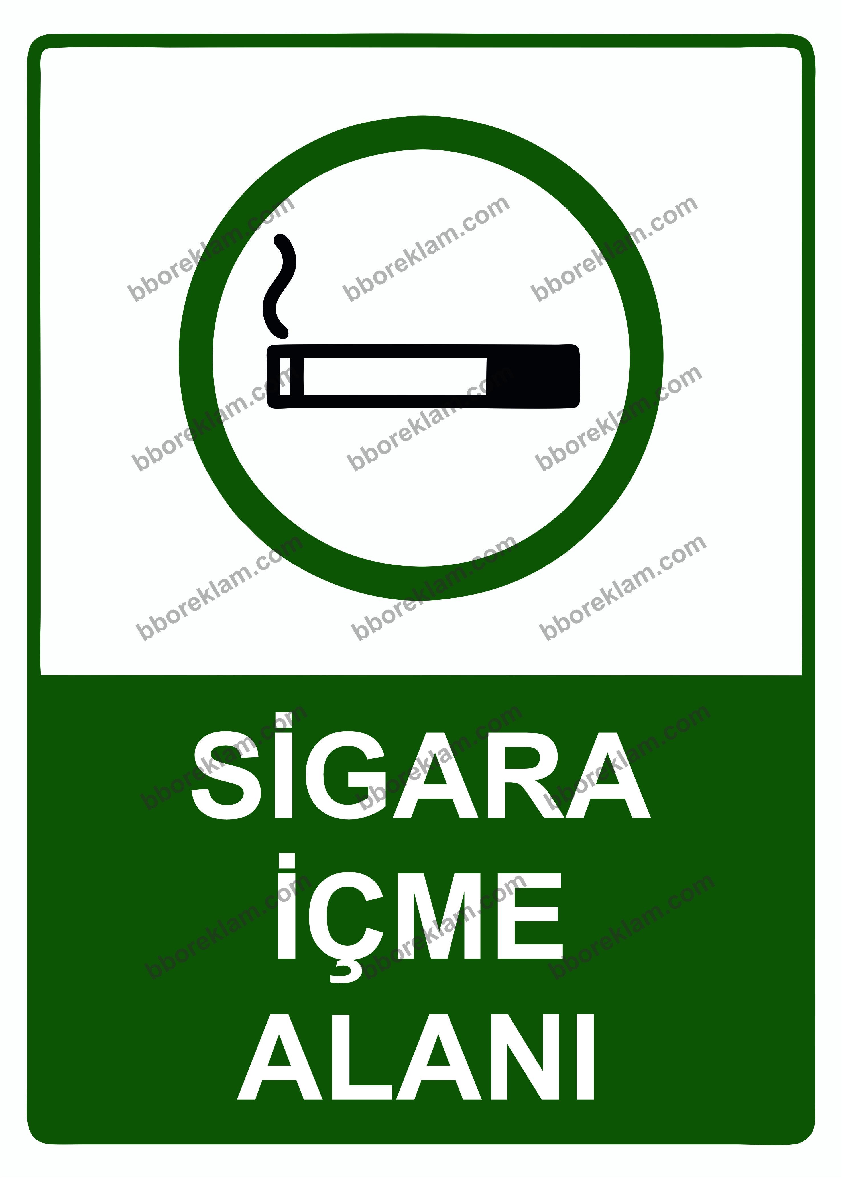 Sigara İçme Alanı Uyarı Levhası