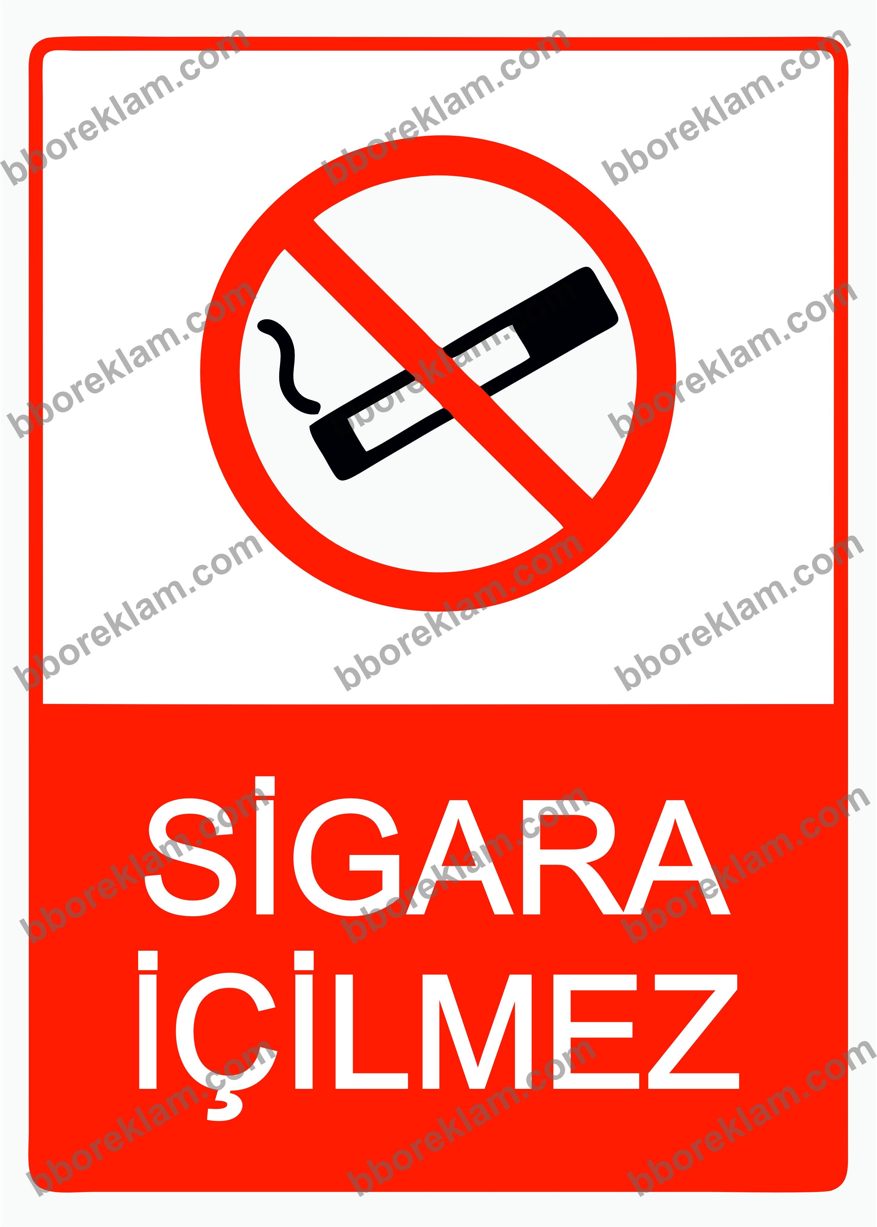 Sigara İçilmez Uyarı Levhası