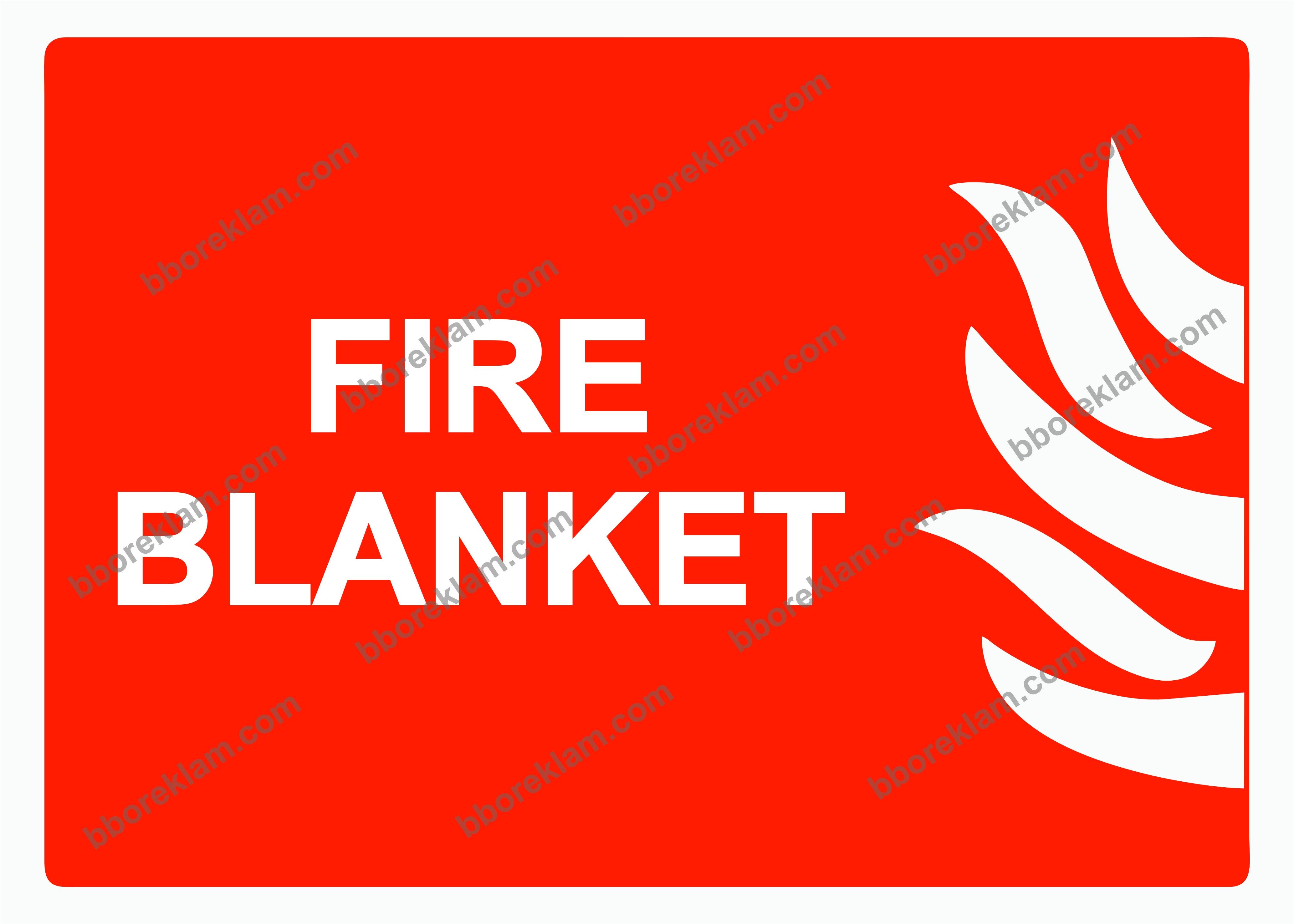 FİRE BLANKET Uyarı Levhası