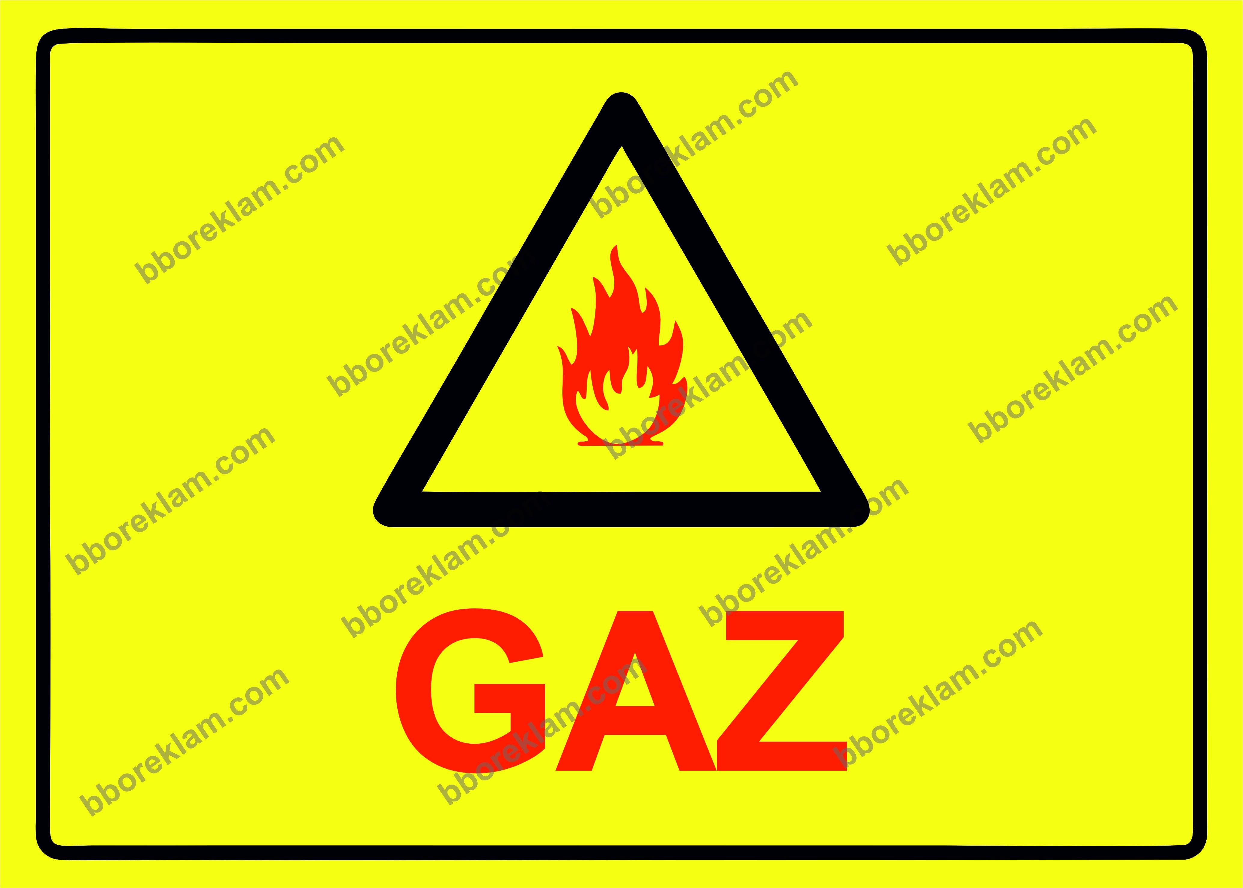 Gaz Uyarı Levhası